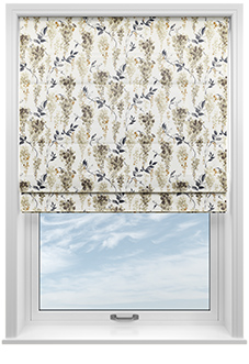 Wisteria Silk, Grey - Motorised Roman Blind